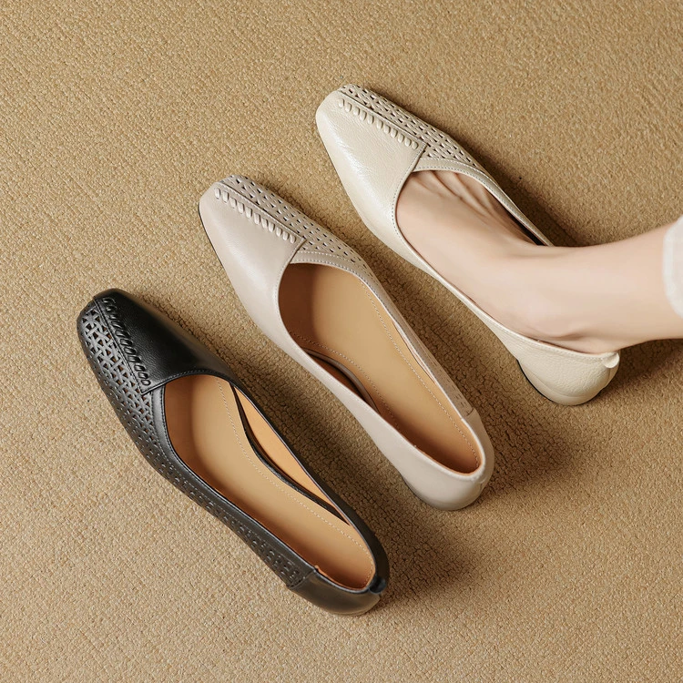 2025春夏新款镂空小众配裙子2025新款法式2025春夏时尚单鞋鞋