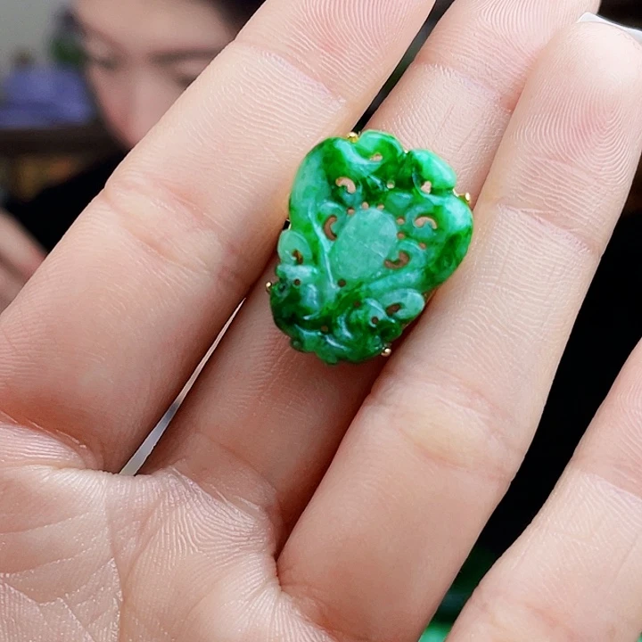 翡翠银S925镶嵌颈饰