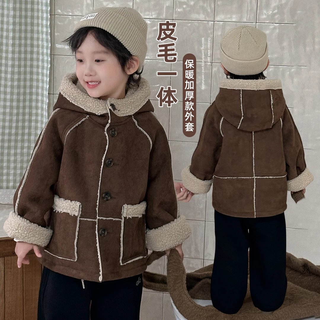 男童加厚外套2025新款秋冬装中大儿童上衣潮BDD26176悠悠童话童装