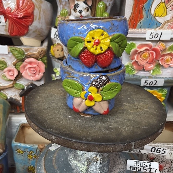 粗陶材质多肉花盆