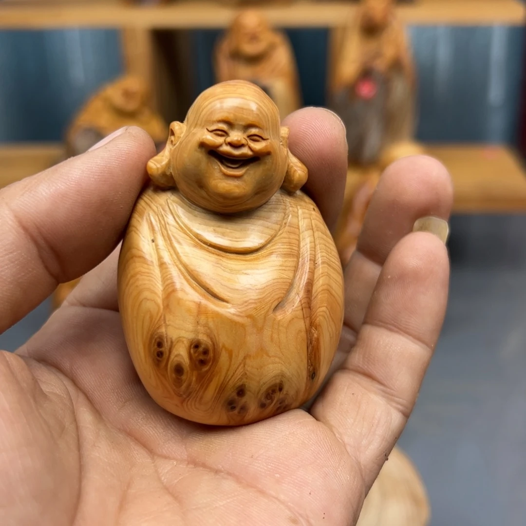 拉***呱木崖柏木摆件手把件