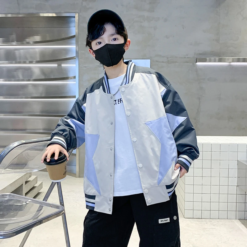 男童春秋外套2025新款中大童洋气时髦棒球服儿童春装痞帅炸街衣服