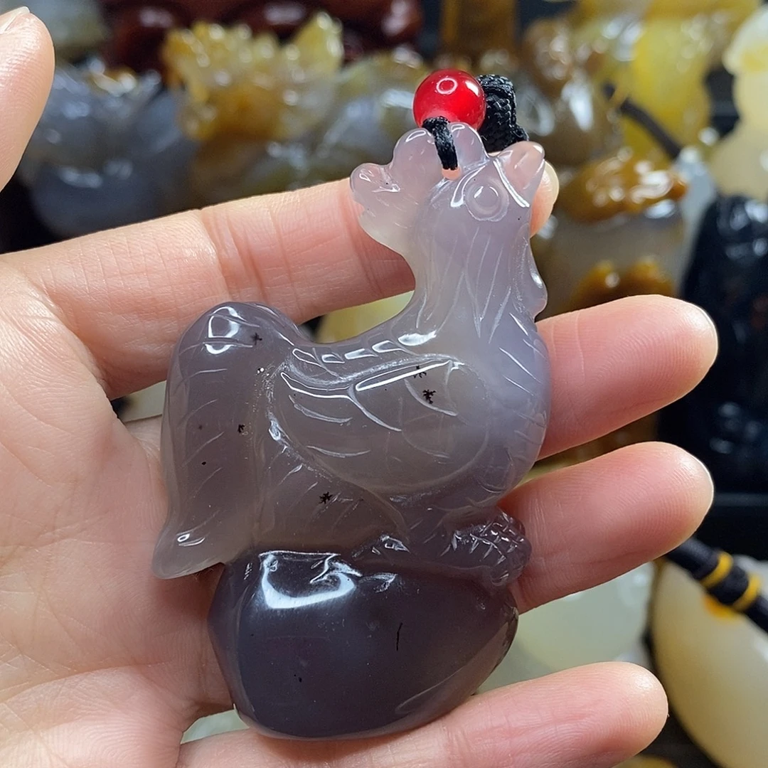 玛瑙/玉髓未镶嵌小手把件