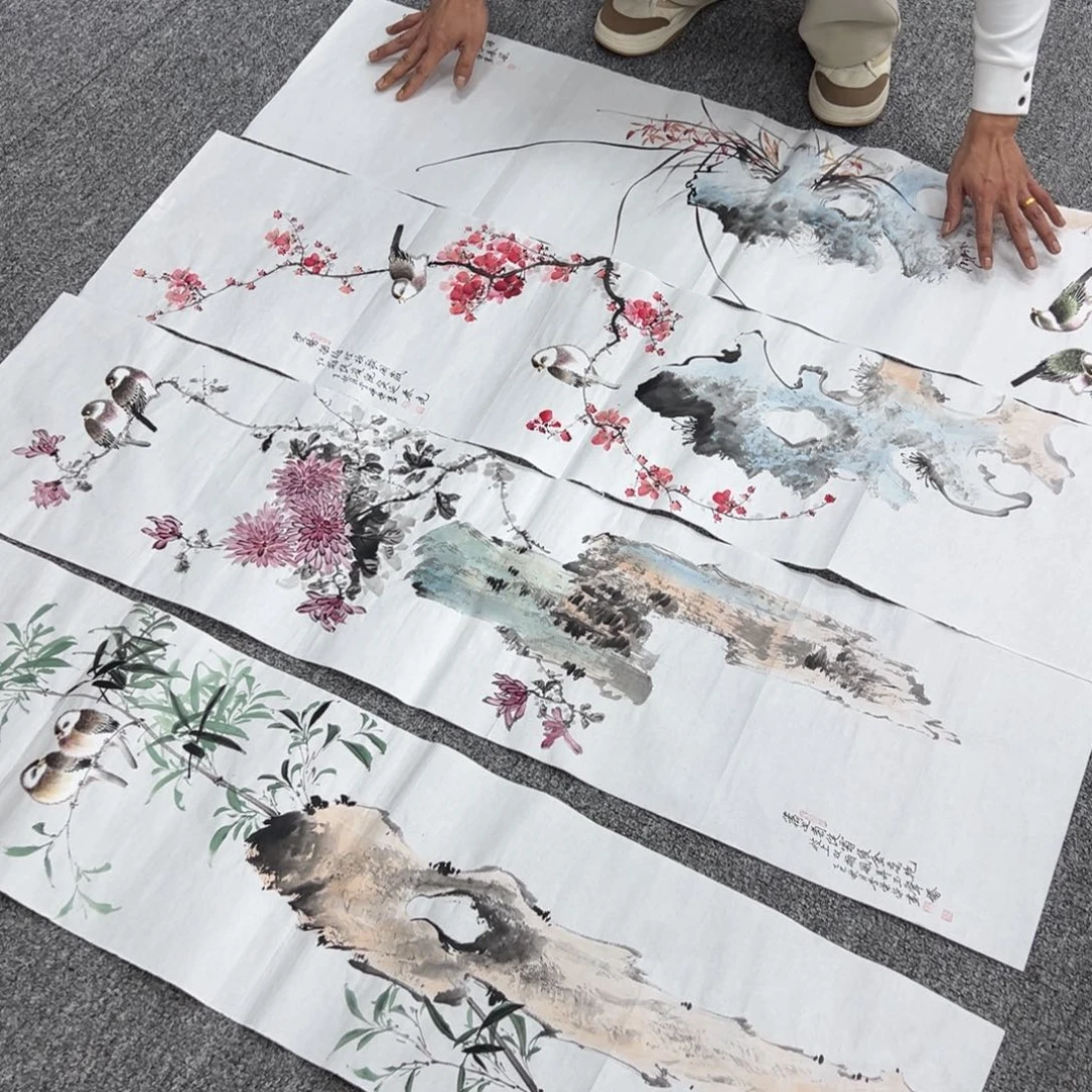 国画纯手绘字画宣纸