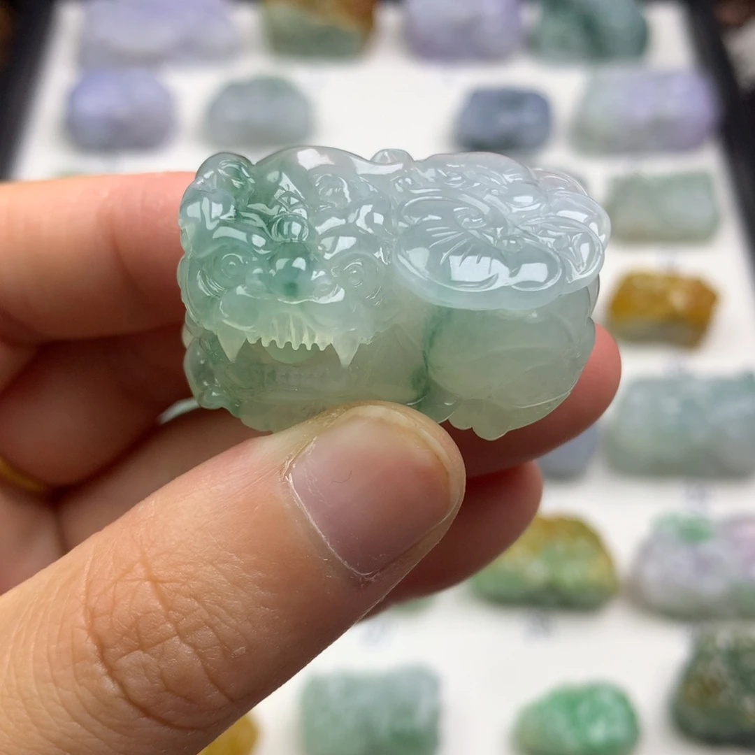 翡翠未镶嵌吊坠(不含链)天然缅甸翡翠貔貅吊坠