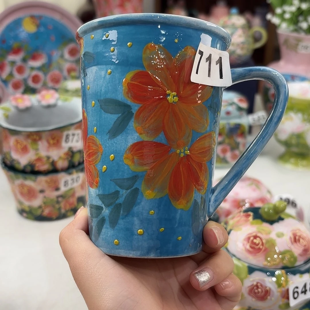 景德镇手绘高温釉下彩陶瓷茶具
