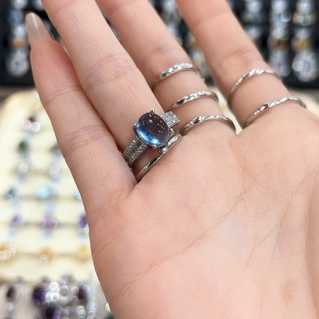 水晶金色拖不保色介意慎拍银托不掉色银S925镶嵌甜**?