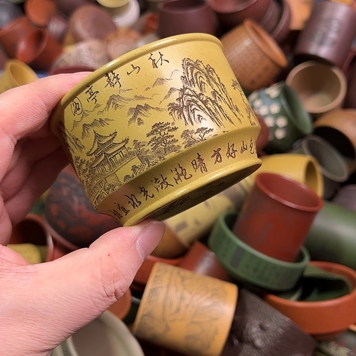 紫砂茶杯全手工紫砂主人杯