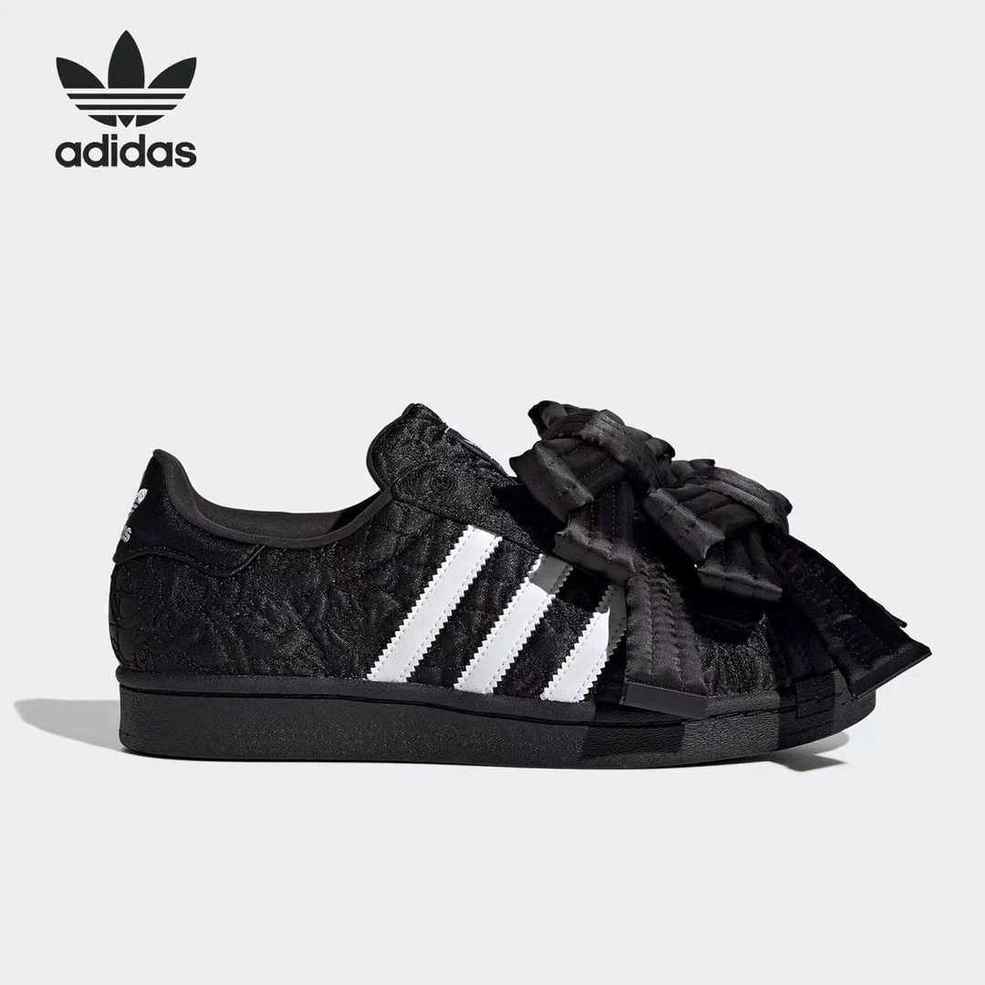 Adidas/阿迪达斯官方正品三叶草女士蝴蝶结休闲低帮板鞋JR7978