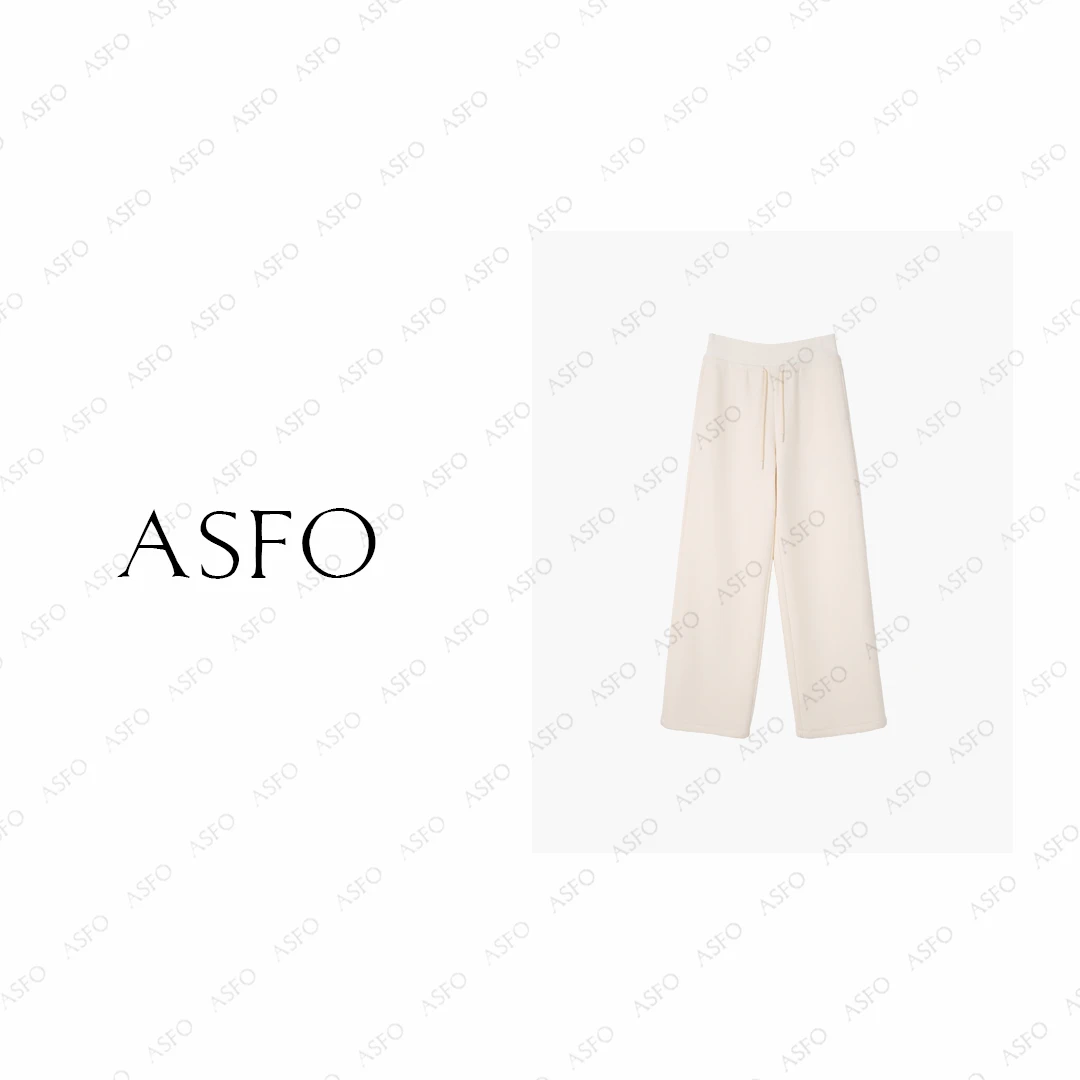 【AS暖阳】25新定制醋酸羊毛人棉加宽松紧直筒休闲裤AS25DXXK04916