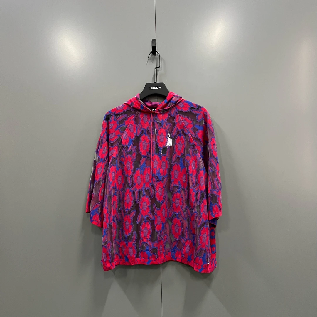 99新 Chanel/香奈儿 zt9 镂空花卉连帽外套/34码/007756