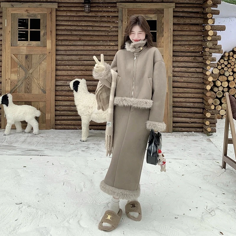 【莹莹推荐】高级感小香风套装裙女2025秋冬季穿搭外套半身裙两件套