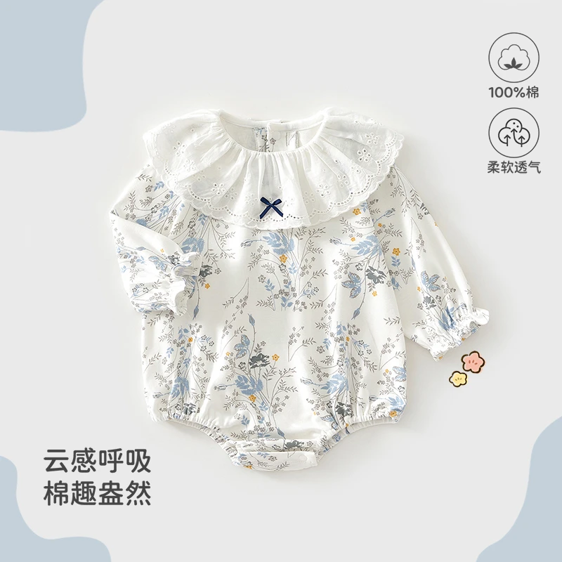公主风女睡袋长袖薄款婴儿连体衣云感连体衣公主包屁衣女宝