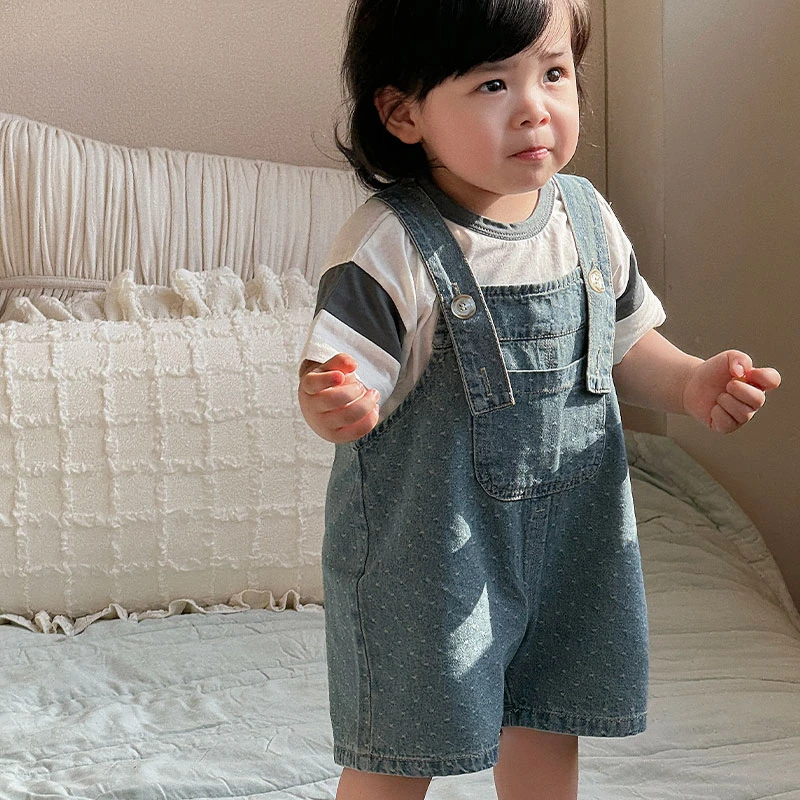 婴幼儿点点牛仔背带裤YZ82021