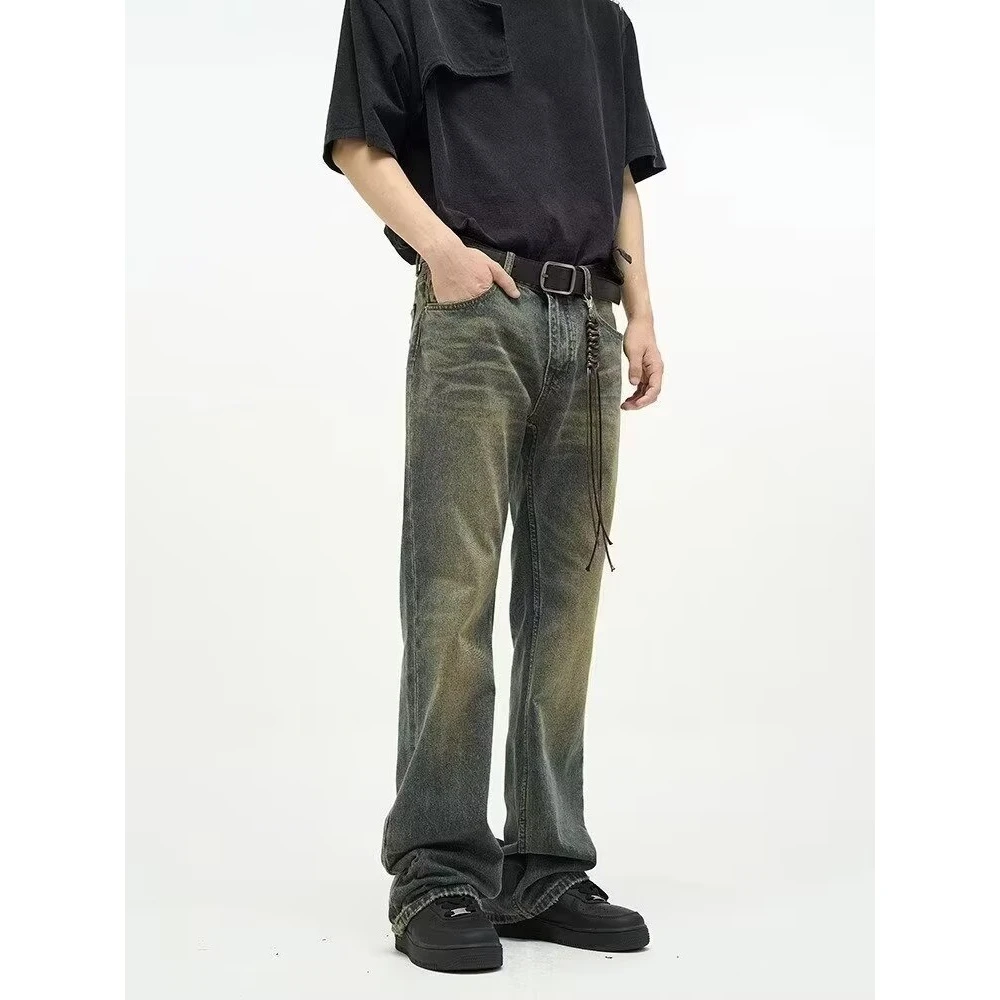 常规款做旧微弹低腰不贴腿牛仔裤显瘦复古休闲破洞直筒百搭高街