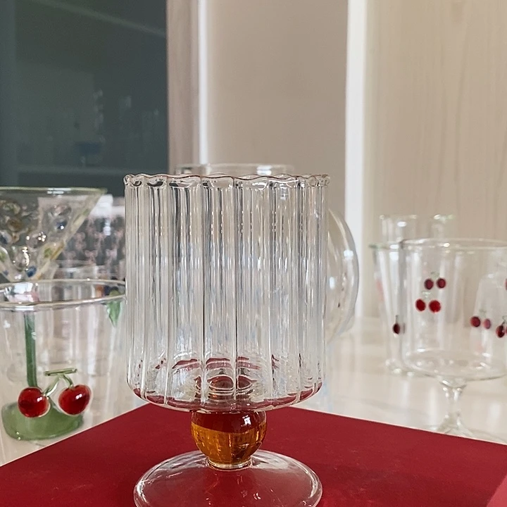 耐热玻璃无盖款复古杯子