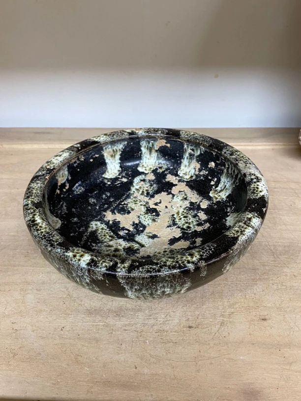 鲁山钧窑，豹斑小盆！复古陶瓷纯手工