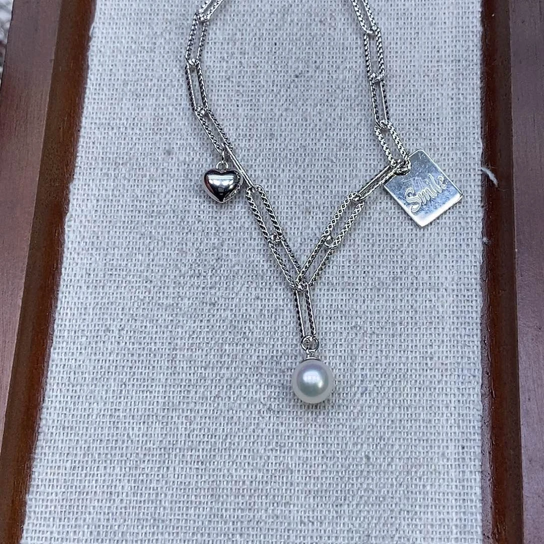 手绳海水珍珠银S925镶嵌