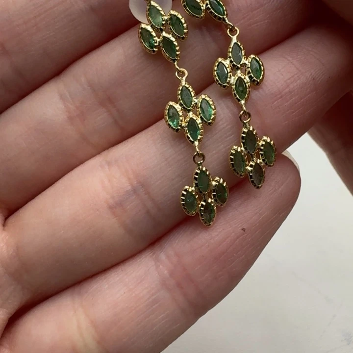 祖母绿耳饰未镶嵌