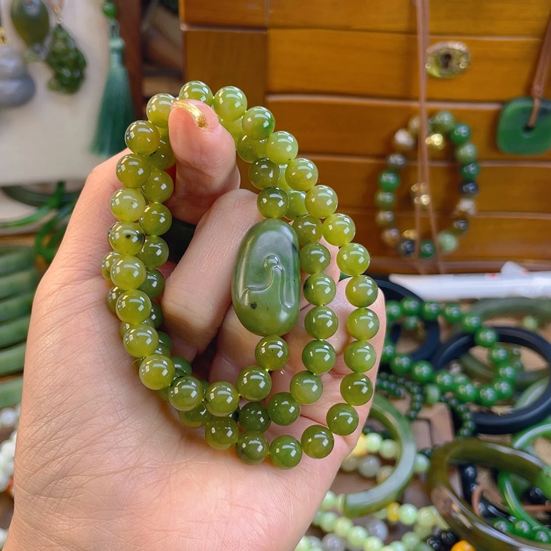 和田玉未镶嵌手链