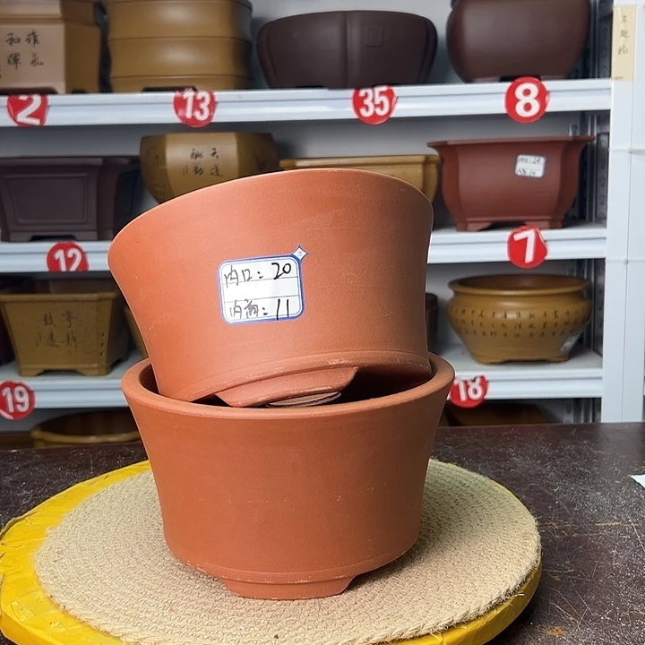 紫砂花盆你在一起