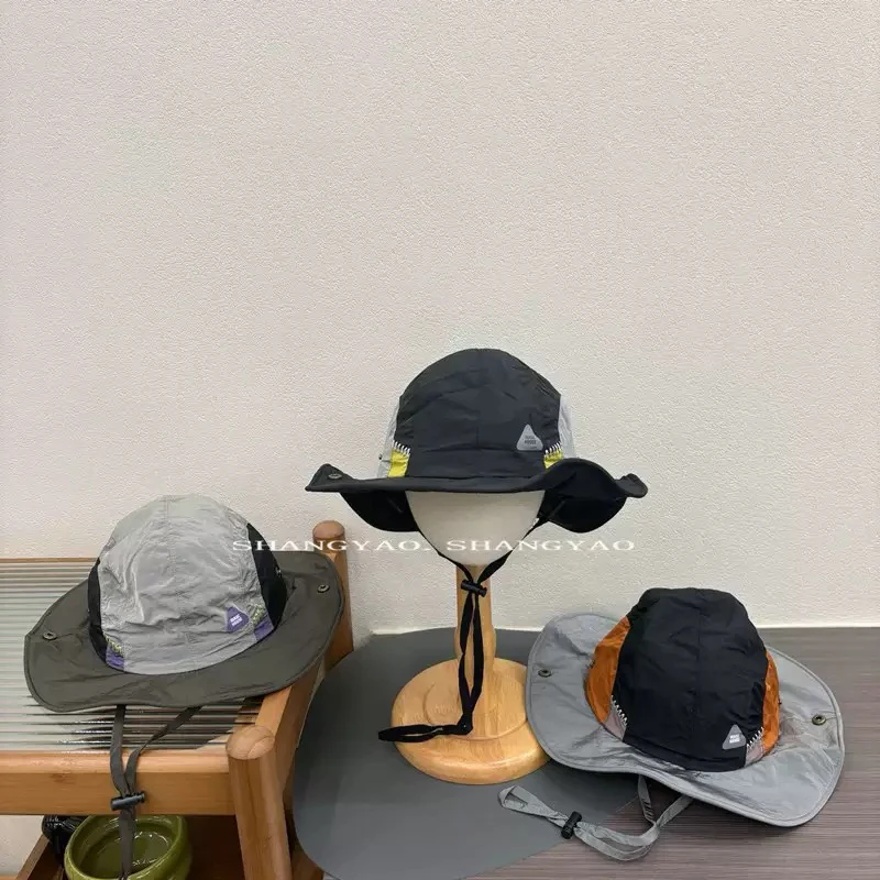 2025年新款儿童户外山系拼接渔夫帽