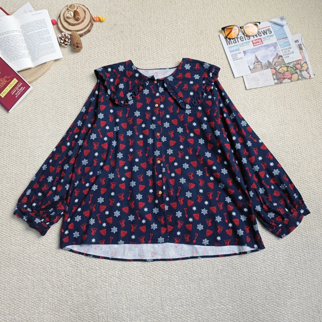 2025早春新款时尚百搭卡通印花满印加厚长袖厚外套9175