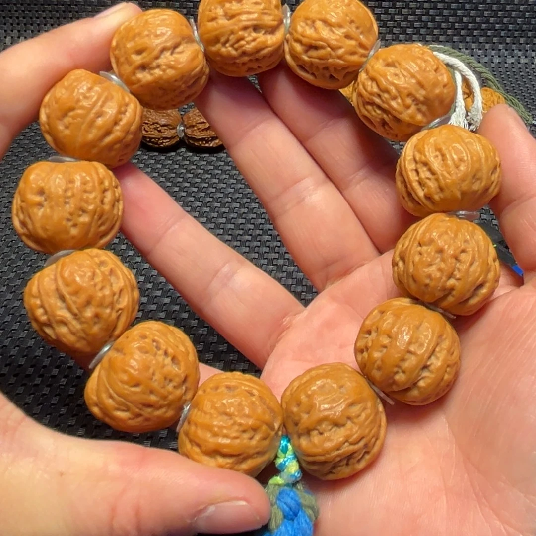 文玩核桃吊坠寻****)门头沟磨盘方印22➕