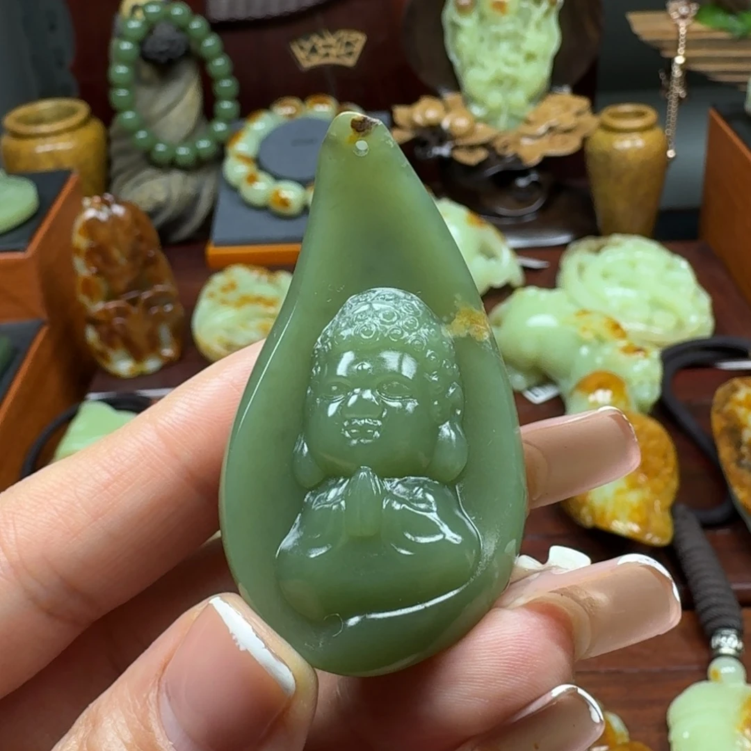 岫岩河磨玉（透闪石质玉）未镶嵌挂件
