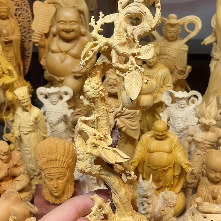 黄杨木瑕疵笔挂黄杨