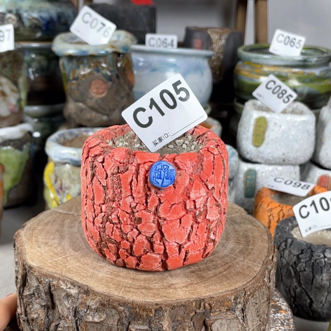 紫砂花盆爆裂mini 内口5