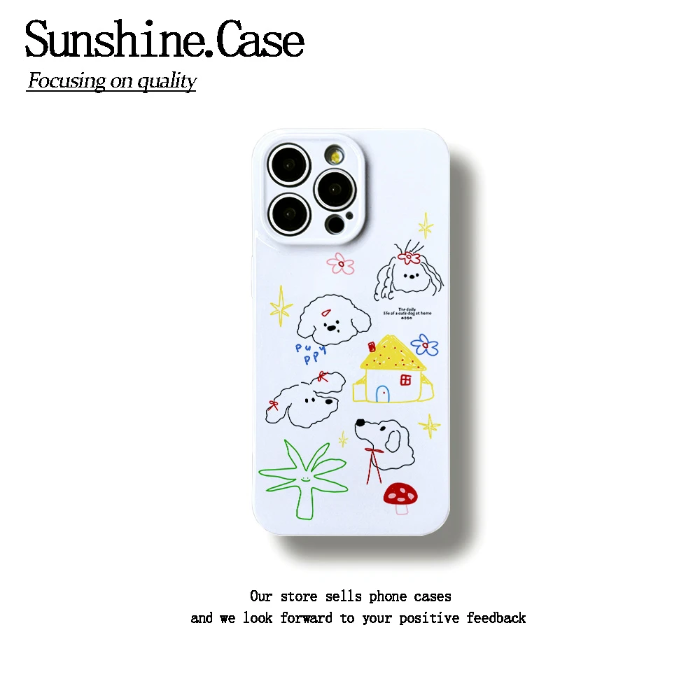 线条画画菲林软壳适用苹果oppo华为vivo小米荣耀创意手机壳防摔