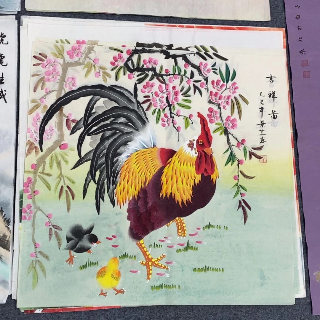 国画尺寸70✖️70斗方手绘画