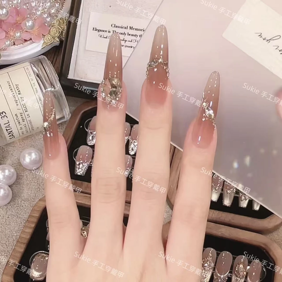 【长岛冰茶】东洲K9冰块钻秋茶色穿戴甲2025新款茶色腮红高级简约