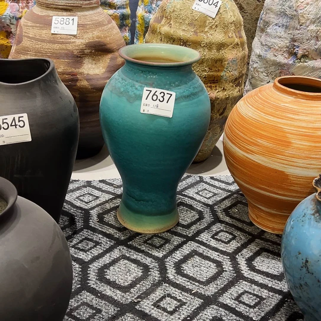 瓶7637高33口10陶瓷花瓶无孔