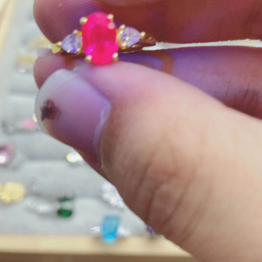 【闪购商品】水晶戒指银S925镶嵌