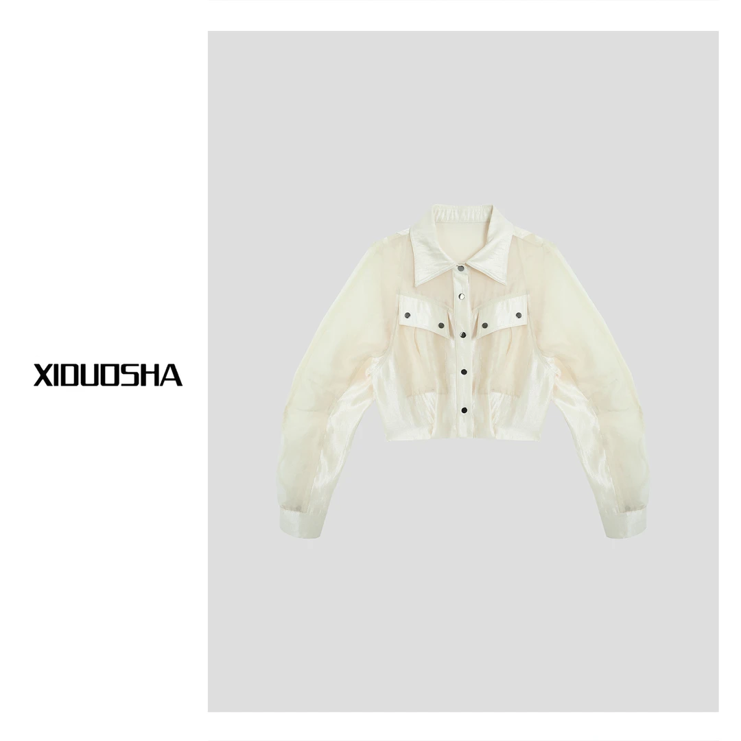 XIDUOSHA/喜朵莎原创设计翻领纽扣防晒外套XDS1345