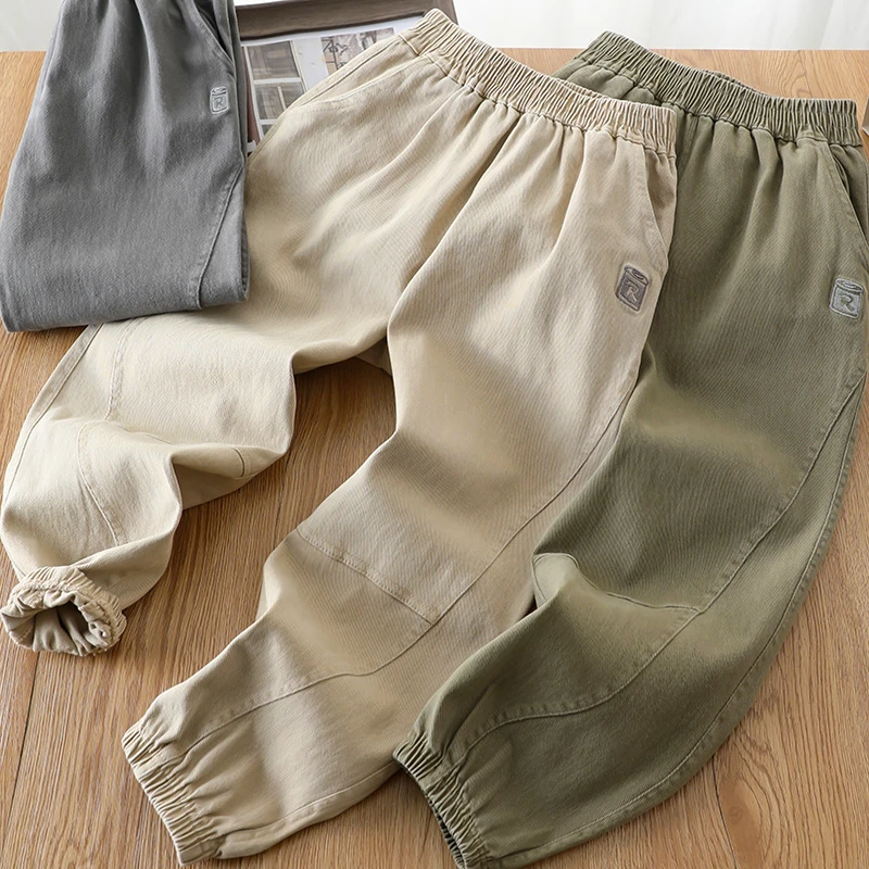 2025新男童裤子春秋款儿童休闲运动裤中大童春季镰刀长裤酷帅炸街