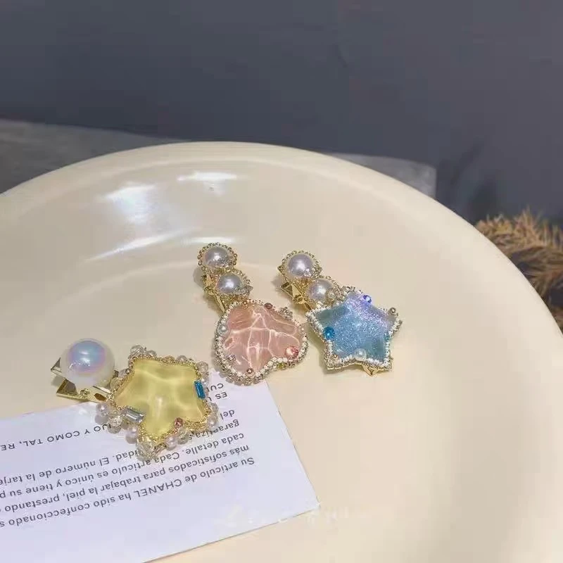 迷你小水晶一字夹甜美可爱