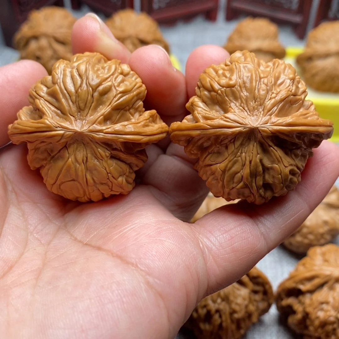 文玩核桃把件42.5全品绝配红皮磨