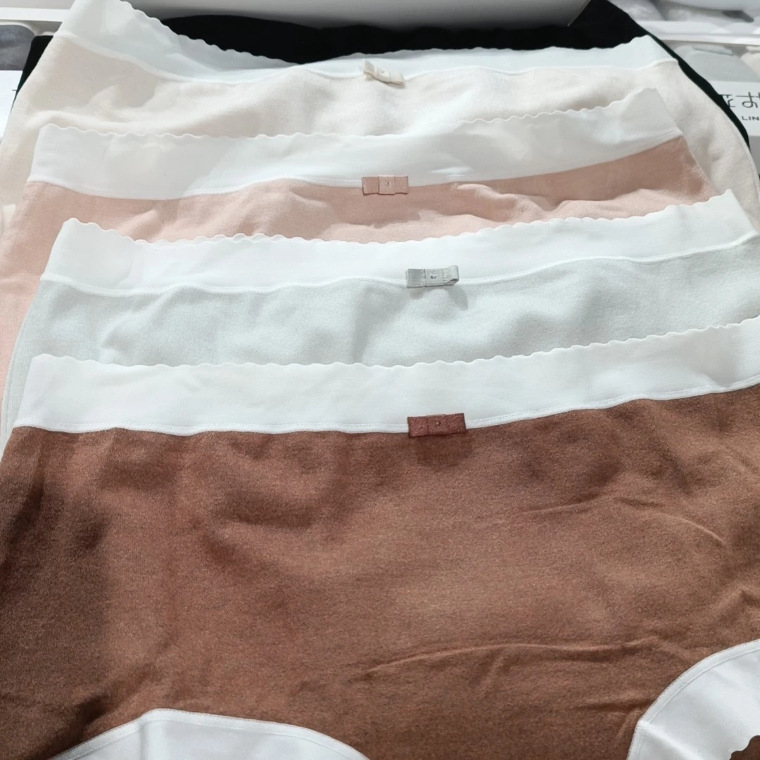 (5条）女士中高腰磨毛内裤羊绒感舒适软糯亲肤透气三角款式