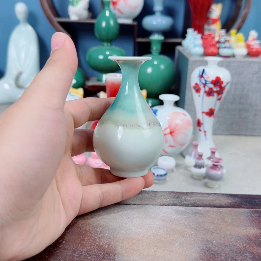 陶瓷手工小花器摆件