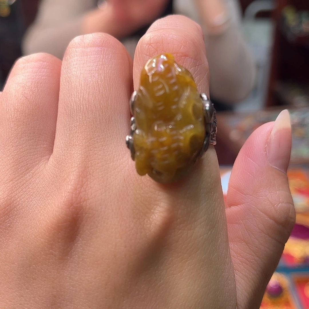 翡翠银S925镶嵌戒指