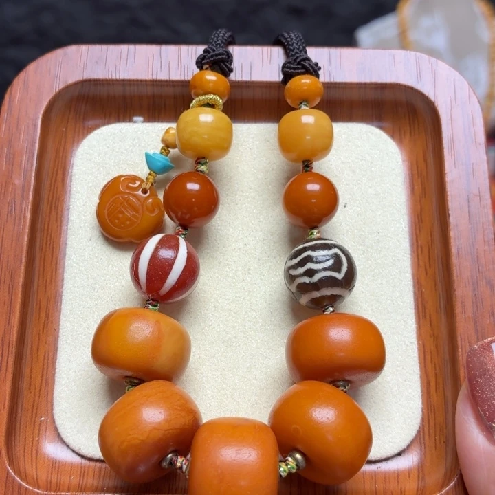 蜜蜡未镶嵌颈饰项链