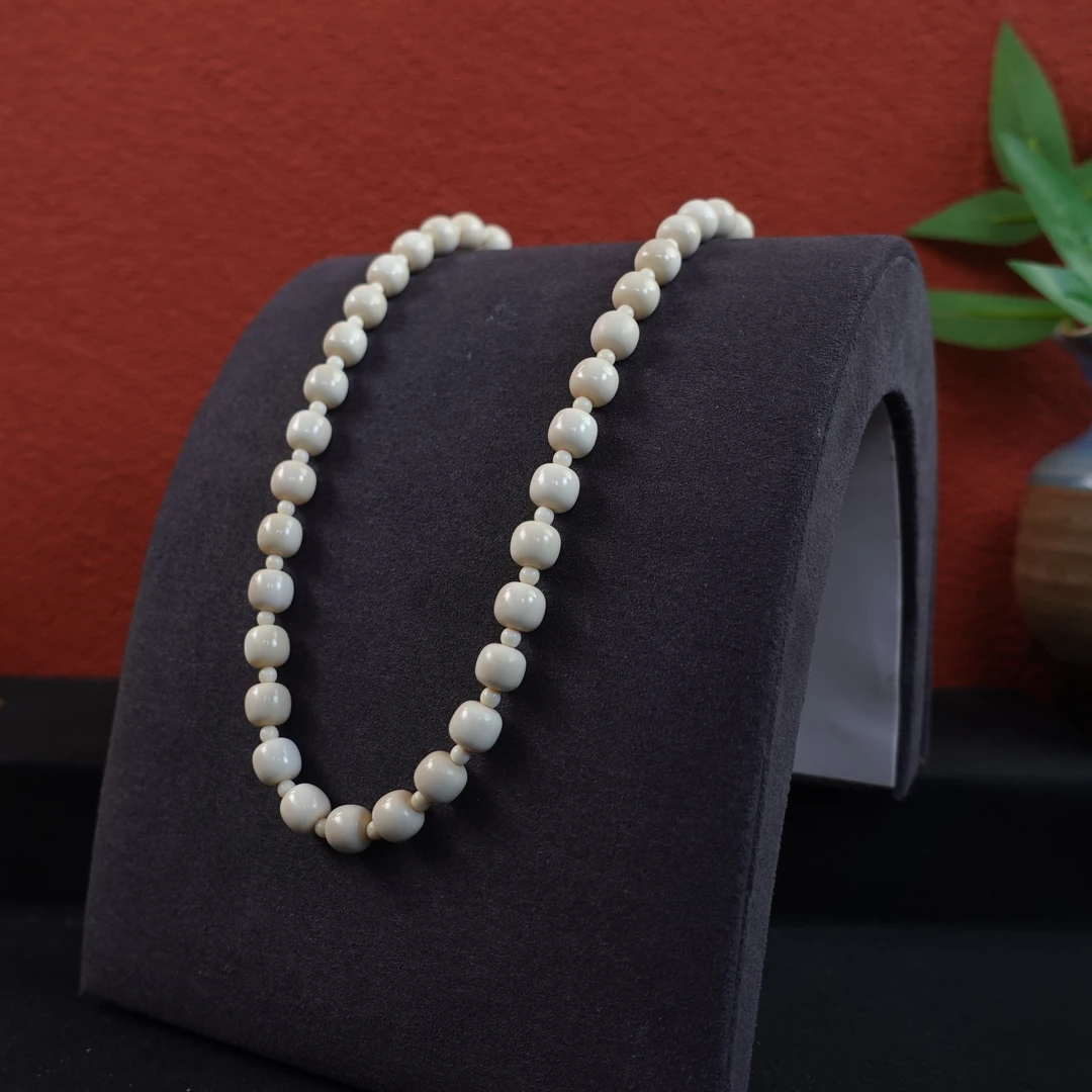 北京牙雕厂 猛犸牙项链8×7mm Y778