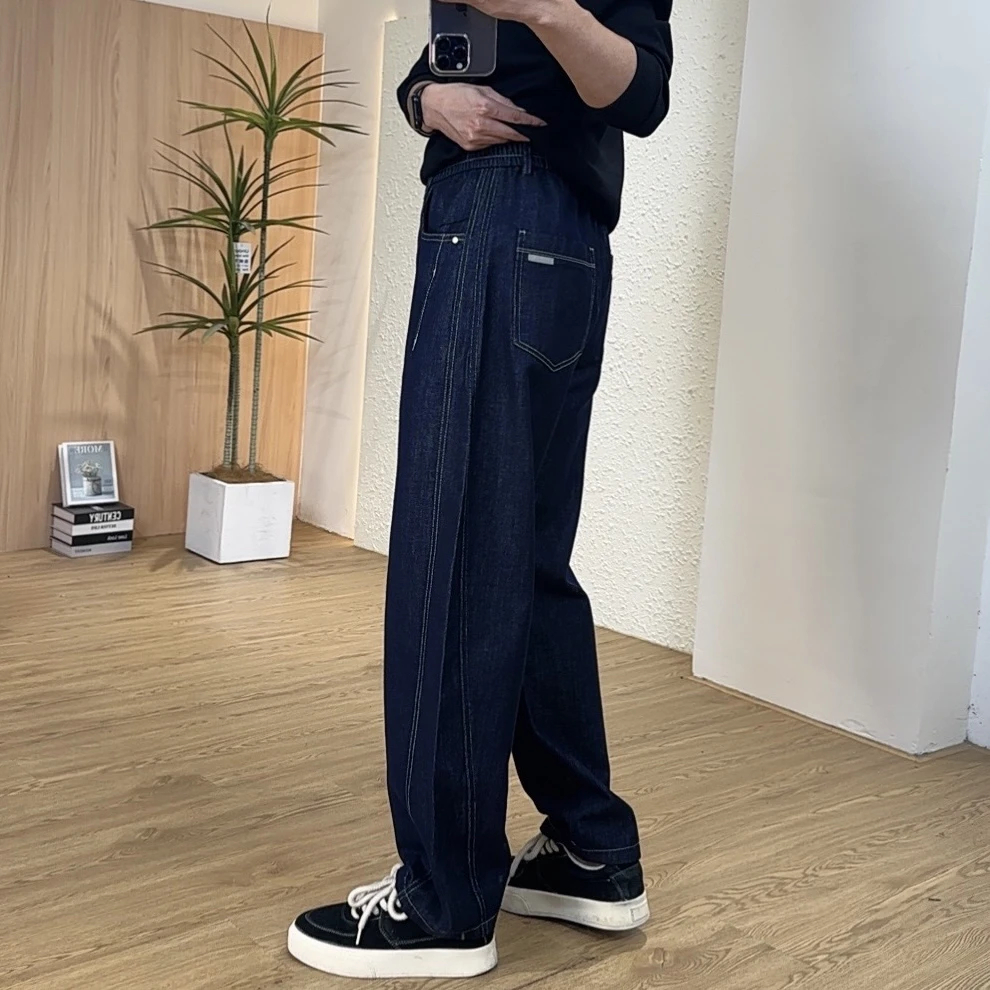 【天丝莱赛尔】YD69秋季新款潮流高级宽松直筒百搭休闲男牛仔裤长裤