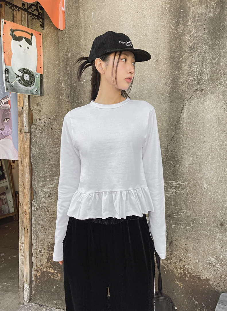 韩国正品屁帘长袖宽松T恤（no退no换）