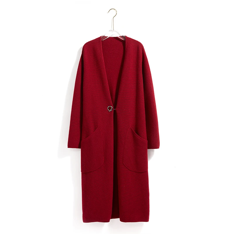 胖太太大码女装时尚秋装新品桔色针织中长抽绳针织衫416224910