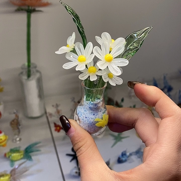 手工艺品琉璃雏菊一套