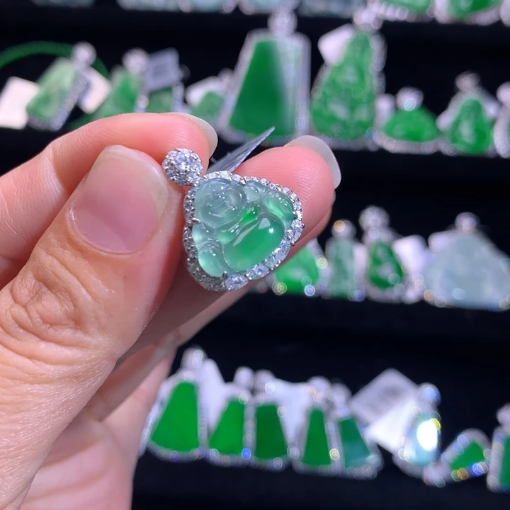【闪购商品】颈饰银S925镶嵌翡翠天然翡翠